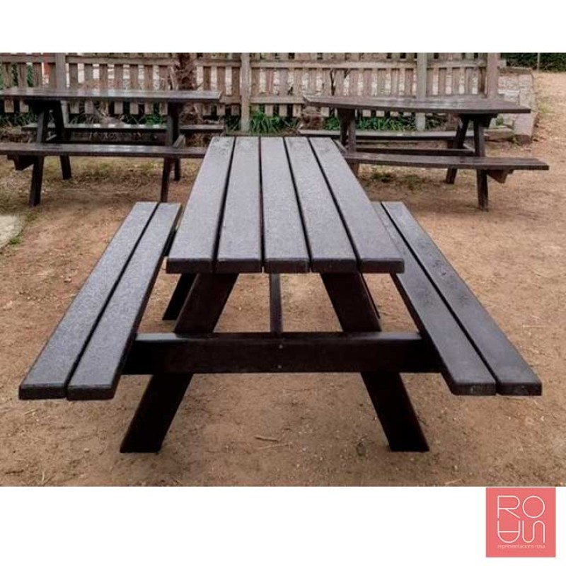 Taula de pícnic en plàstic reciclat Turqueta